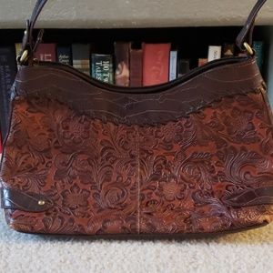 Coldwater Creek Etched Leather Purse